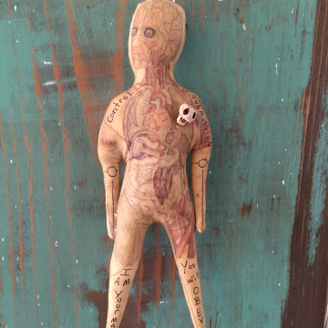 Original Handmade Voodoo Doll Hoodoo Fetish Macabre Art Curiosity Cabinet Witchcraft Alter Doll Vintage Anatomy Doll Magick Magic Wiccan