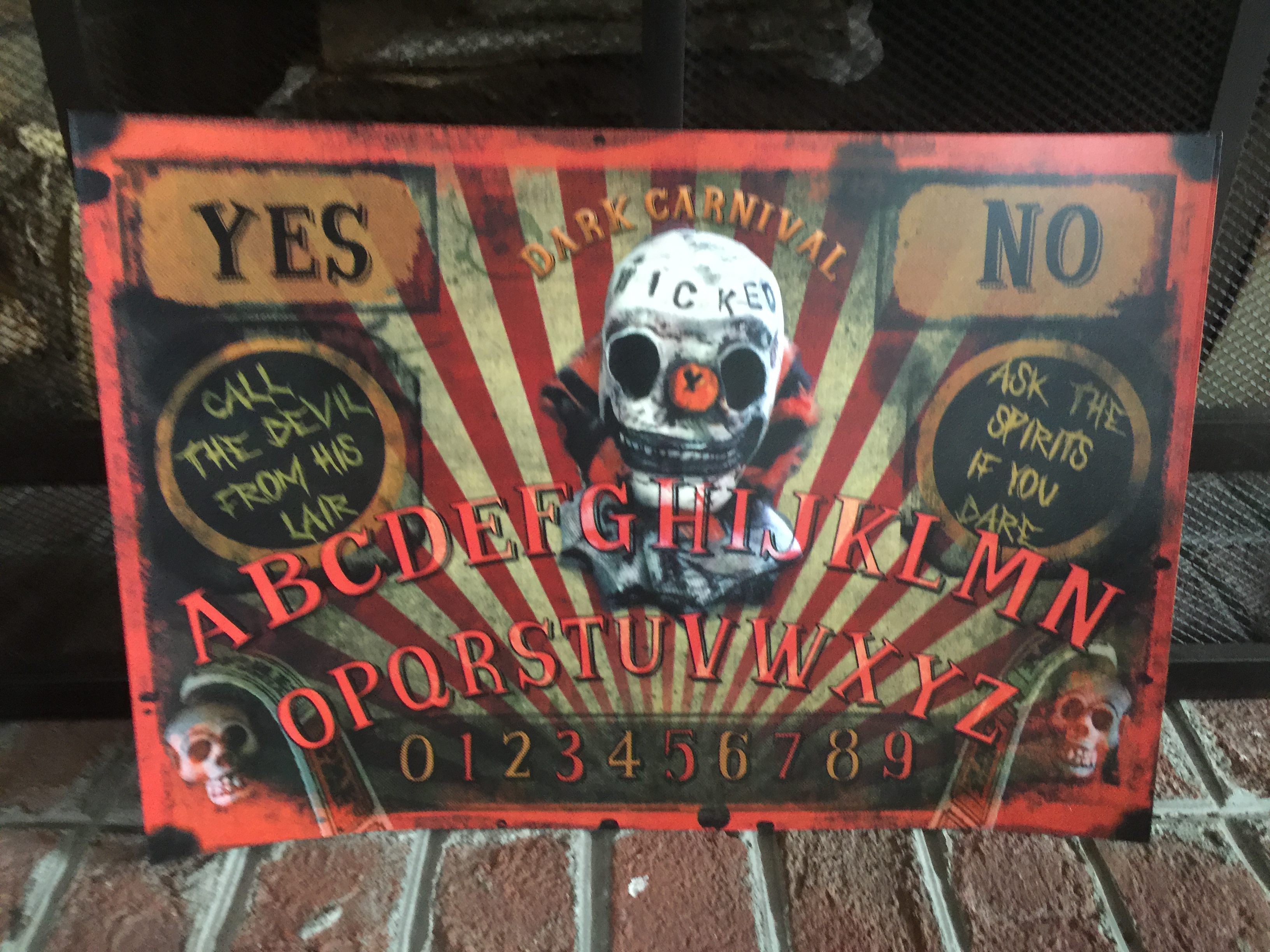 Original Art Creepy Clown Dark Carnival Ouija Board Poster Print